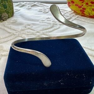 Vintage Otto Robert Bade ORB Sterling Silver Arm Cuff Bracelet